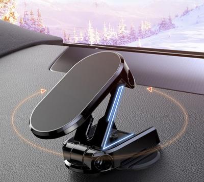 China Adjustable Foldable Magnetic Car Dashboard Bracket Strong Magnet Handsfree Mount Multifunction Car Phone Holder for sale