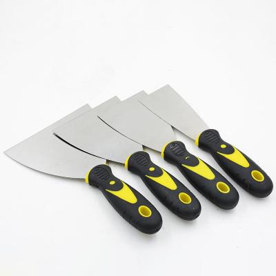 China Putty Dust Removal Film Removal Spackle Knife Plaster Old Scuffing Pro Stainless Steel Wallpaper Scraper Putty Knife Set for sale