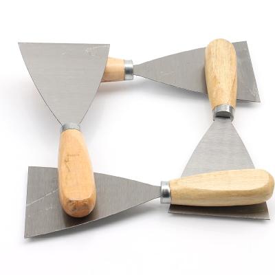 China Putty Dust Removal Film Removal Putty Knife Household Decoration The Old Factory The Wooden Stainless/Carbon Steel Scraper Wall Handle for sale