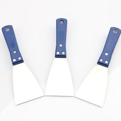 China Factory price removal putty old dust removal film putty knife paint steel scraper quality plastic handle for sale