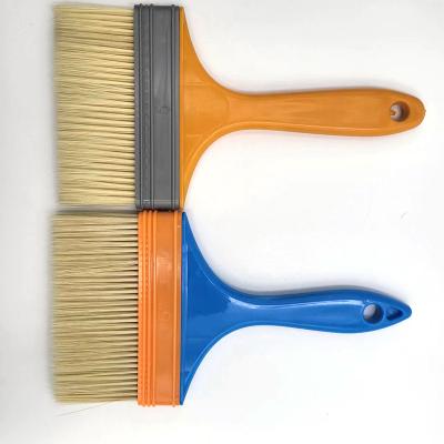 China Plastic Handle Paint Brush Hair Paint Brushes Nylon Chip Brush For Wall House Paint for sale