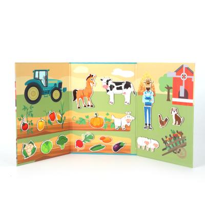 China Cartoon Toy Toddlers Custom Wooden Jigsaw toys game farm 3d puzzle for kid for sale