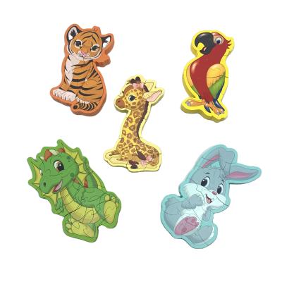 China Hot Selling 3D Jigsaw Lovely Cartoon Pattern Wooden Animal Child Jigsaw Puzzle Educational Toy for sale