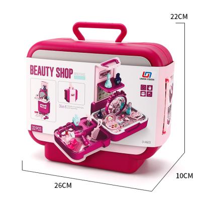 China New Design Children's Beauty Girls Makeup Preschool Role Toy Briefcase Dressing Pretend Play Set 32*92*29.5cm for sale