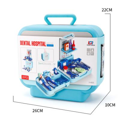 China Educational Dentist Pretend Play Set Doctor Toys Suitcase Briefcase High Quality Children's Simulation 32*92*29.5cm for sale