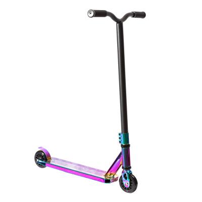 China Youth Fork Aluminum Alloy Bar Pro Scooter Good Quality Forged Special Gradient Colors Stunt Scooter for sale