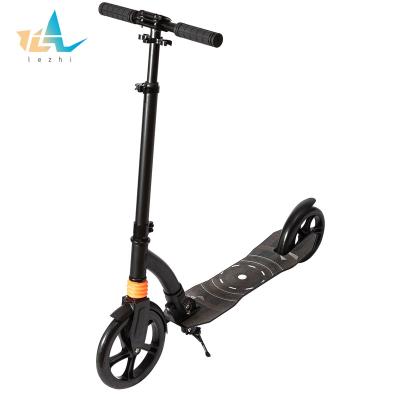 China Factory Wholesale Height Adjustable Handlebar Kick Scooter 2 Wheel Adult Folding Aluminum Scooter With 230mm Big Wheel for sale