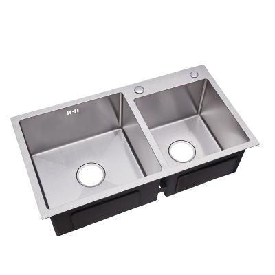 China High Quality Without Faucet Under Mount Sink Single Bowl Stainless Steel Handmade Kitchen Sink for sale