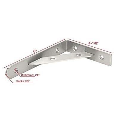 China Shelf Bracket 90 Degree Wall Bracket Corner Frame Folding Stainless Steel Angle Triangle Table Bench Support Brackets for sale