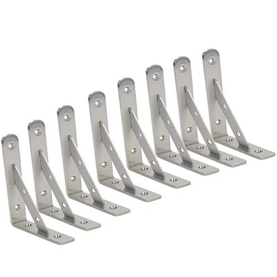 China Newcomer L Shelf Bracket Folding Table Bracket Corner Stainless Steel Heavy Duty Folding Shelf Hotel Brackets for sale