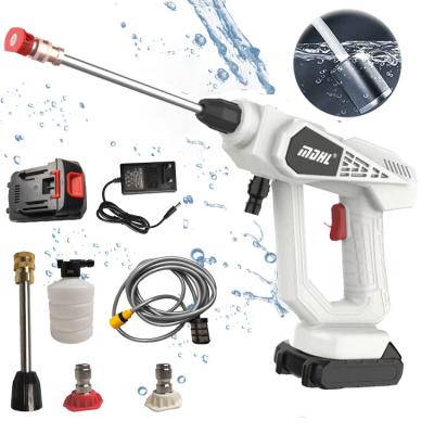 China New China-chic Portable Powerful High Pressure 24V 48V Lithium Cordless Car Wash Cordless Spray Water Gun for sale