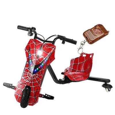 China 2023 Cheap Outdoor Sports 360 Electric Children 3 Wheel Scooter 36v Drift Tricycle With Seat for sale