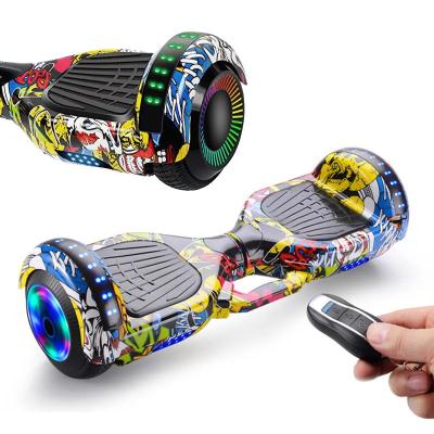 China 2023 high quality unisex hoverboard scooter two wheel 6.5 inch self balancing electric scooters with music speakers and LED lights for sale