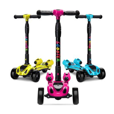 China Spray 2023 Wholesale Children's Scooters Toys Big Wheel With Led Customizable Kids Tricycle Folding 3 Wheel Children Kids Scooter for sale