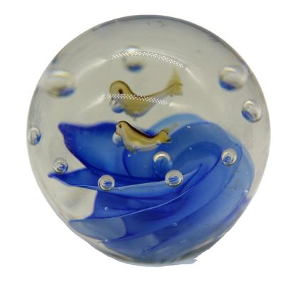 China Europe Murano Glass Bubble Dome Glass Paperweight for sale