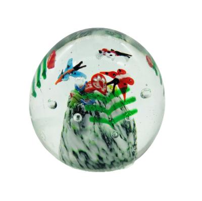 China Custom Europe Murano Sea World Glass Ball Paperweight for sale