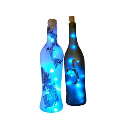 China Handmade Glass Bottle Light Art Deco LED Glass Bottle Light Star Night Light for sale