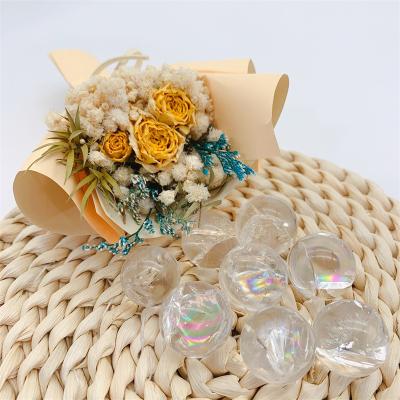 China Wholesale 1-3cm popular natural rainbow new products China factory clear quartz sphere ball for healing fengshui for sale