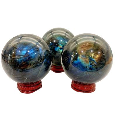 China China trending hot sale popular natural labradorite stones quartz crystal sphere for decoration for sale