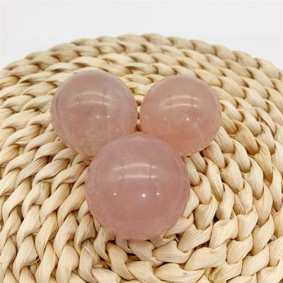 China Wholesale Portable China Environmental Protection Rose Quartz Stone Sphere Rose Healing Quartz for Decoration and Gifts for sale