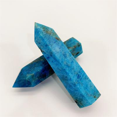 China China Wholesale Loose Gemstone Stones Apatite Blue Dots Dominate Crystal Crafts For Home Decoration Kinder for sale