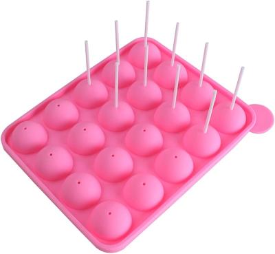 China Viable Amazon Hot Sales C 20 Cavity Silicone Cake Pop Mold Set for sale