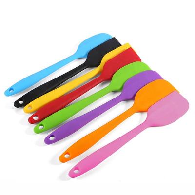 China Viable Wholesale Cream Set Mixing Baking Custom Printed Non Stick Silicone Heat Resistant Kitchen Spatula for sale