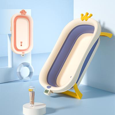 China 100% Eco-Friendly 100% Bebe Plastic Fold Baby Batu Newborn Tubs Set Bebek Standing Portable Bathtub With Temperature for sale