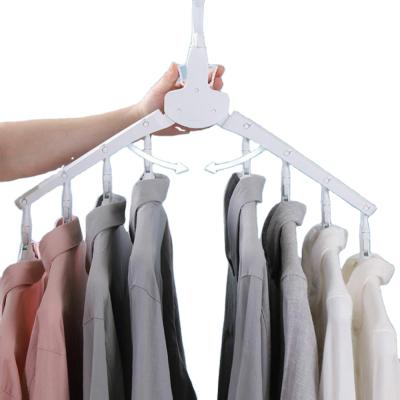 China Eco-Friendly Wholesale 8 In 1 Magic Hanger For Clothes, 360 Rotation Floding Plastic Hangers for sale