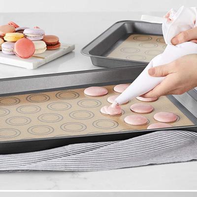 China Durable Heat Resistant Reusable Baking Sheets Non Stick Silicone Safety Food Grade Level Reusable Baking Mats for sale