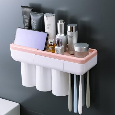 China Amazon Design Viable Creative Toothpaste Squeezer Best Selling Clear Automatic Toothpaste Dispenser Holder for sale