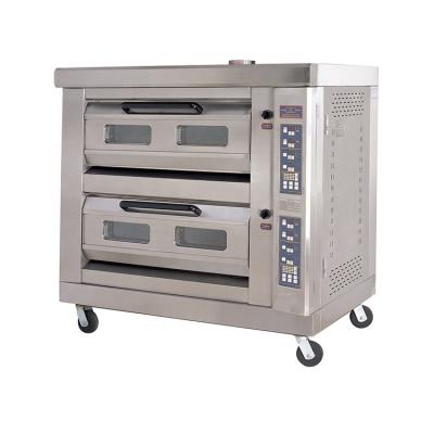 China HENGLIAN GFO-4C 2 Deck Commercial Gas Oven Bread Oven Temperature Controller Electric Gas Furnace for sale