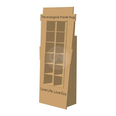 China QTV Eco-friendly Customized Floor Cardboard Display Stand Is Environmentally Friendly And Recyclable for sale