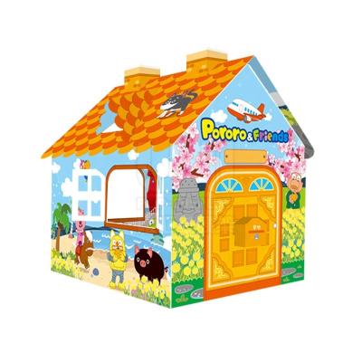 China Wholesale Cheap Environmental Friendly Cardboard Playhouse Dyeing Indoor And Outdoor Playhouse For Boys And Girls for sale