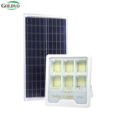 China GOLDYO 300w Solar Powered System Led Flood Light All To Die Cast Aluminum Solar Street Lights Flood Lights for sale