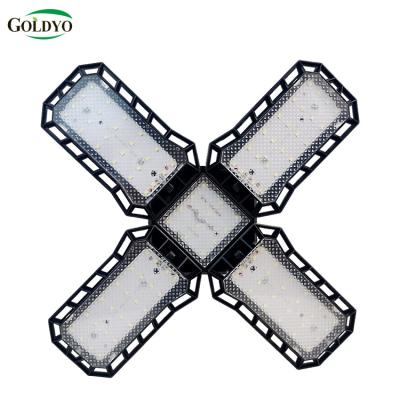 China GOLDYO LED Folding Garage Lights Interior Light Four Ply Deformation Light Sheets for sale