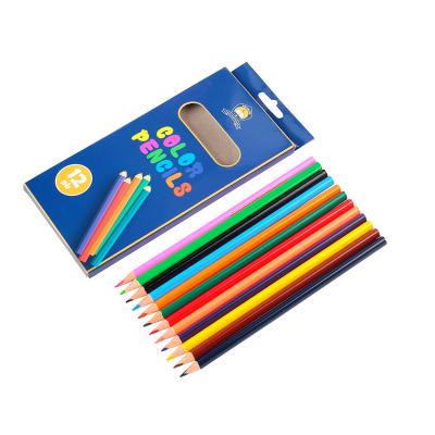 China Back To School / Back To School Stationery Set 12pcs 7 Inch Round / Hexagon / Triangle Colored Pencils for sale