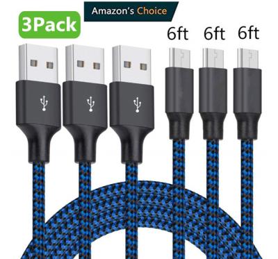 China TPE+Nylon Braided+100% Copper Wire Best Selling Android USB Cable Micro USB Fast Charging Cable For Phone Charger For Samsung S3 S4 S5 S6 S7 S8 S9 S10 for sale