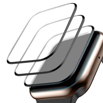 China High Quality Ultra-thin Screen Protector Anti-scratch 3D Flexible Tempered Glass Watch Protector For Apple Watch 7 for sale