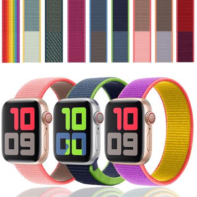 China Easy Nylon Watch Band Series 7 6 5 4 3 2 1 Band Braided Nylon Watch Band Strap 38mm 40mm 41mm 42mm 44mm 45mm for sale