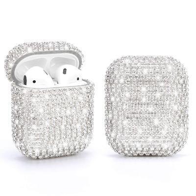 China 2022 Light Weight Bling Diamonds Earphone Case Pro Earphone Protective Air 1 2 3 TWS Earbud Case Accessories for sale