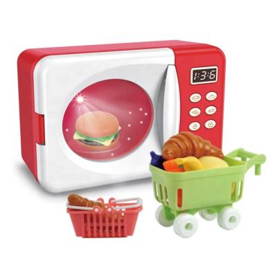 China Non-Toxic Wholesale Plastic Kids Kitchen Set Toy Microwave Pretend Cooking Play Toys for sale