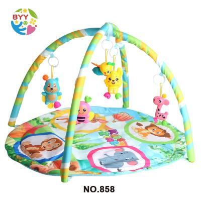 China Zoo Non-Toxic Cotton Infant Play Mat with Toy Animals Hanging Toy for Toddlers for sale