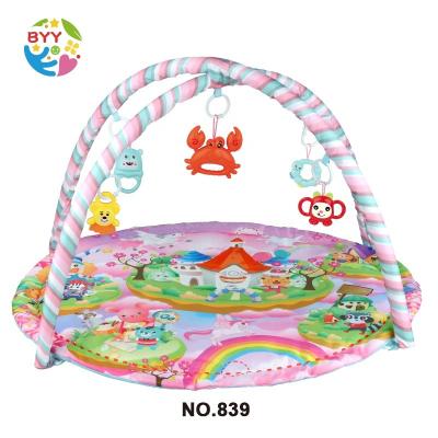 China High Quality Non-Toxic Colorful Cute Baby Gym Play Mat Kids With Cotton Baby Mats With Hanging Toys for sale