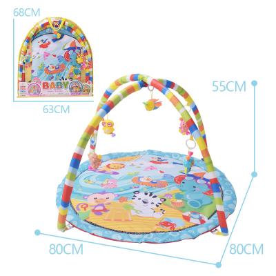 China 2021 Baby Play Gym Kids Round Animals Carpet Wholesale Cartoon Music And Lights Cartoon Mat Baby Crawling Blanket for sale