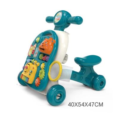 China Music and Lights 4 IN 1 Educational Intelligence Sit to Hold Baby Walker Baby Walking Trolley Hand Push Activity Toy for sale