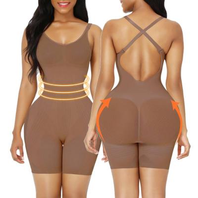 China 2021 Private Label Antibacterial Full Body Slimming Shaper Jumpsuit Breast Lift Butt Lifter Shorts Tummy Control Shapers for sale