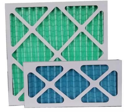 China Hotels Panel Filter G4 Cardboard Frame Furnace Filter for sale