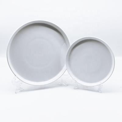 China 2021 viable new bone china restaurant dishes white pizza dishes for the grill for sale