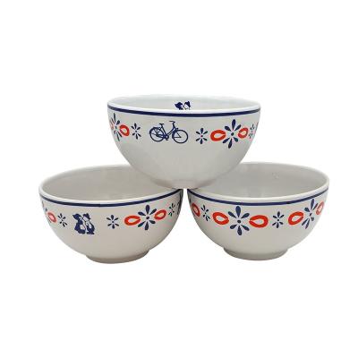 China Viable Wholesale Customizable Ceramic White Color Bowl Porcelain Tableware for sale